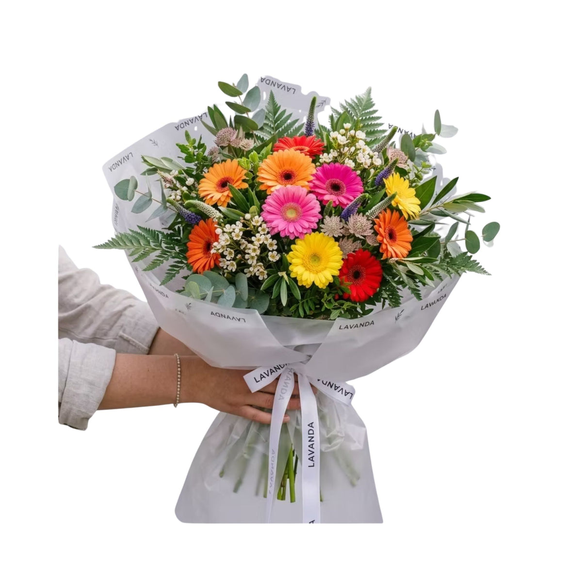Sunshine Radiance: Bright Gerbera & Asian Snack Gift Box
