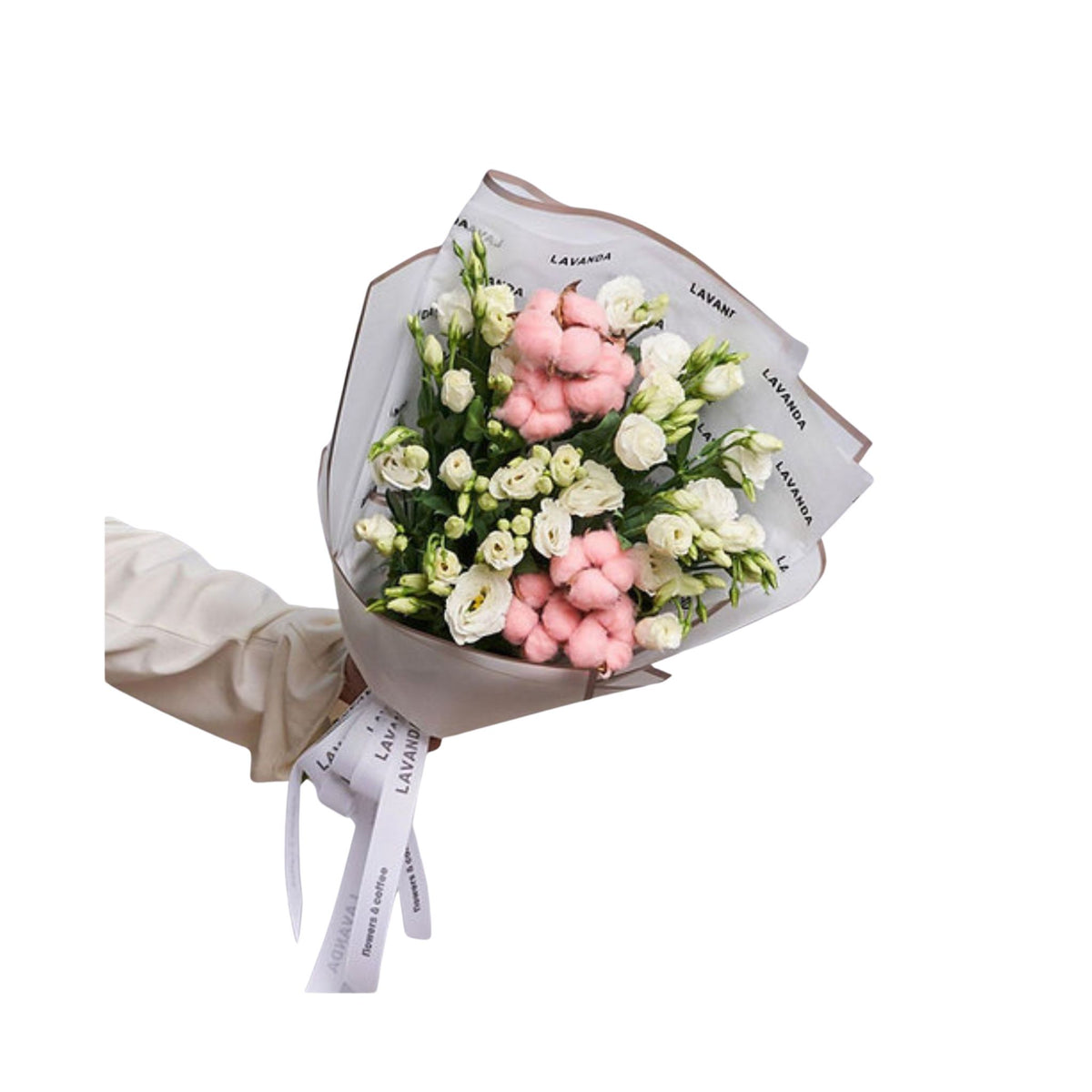 White Lisianthus & Snack Gift Box