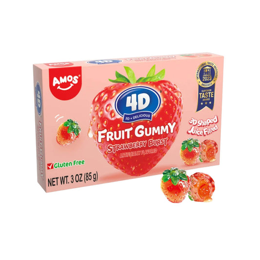 4D Amos Gummy Strawberry Burst Theatre Box 85g
