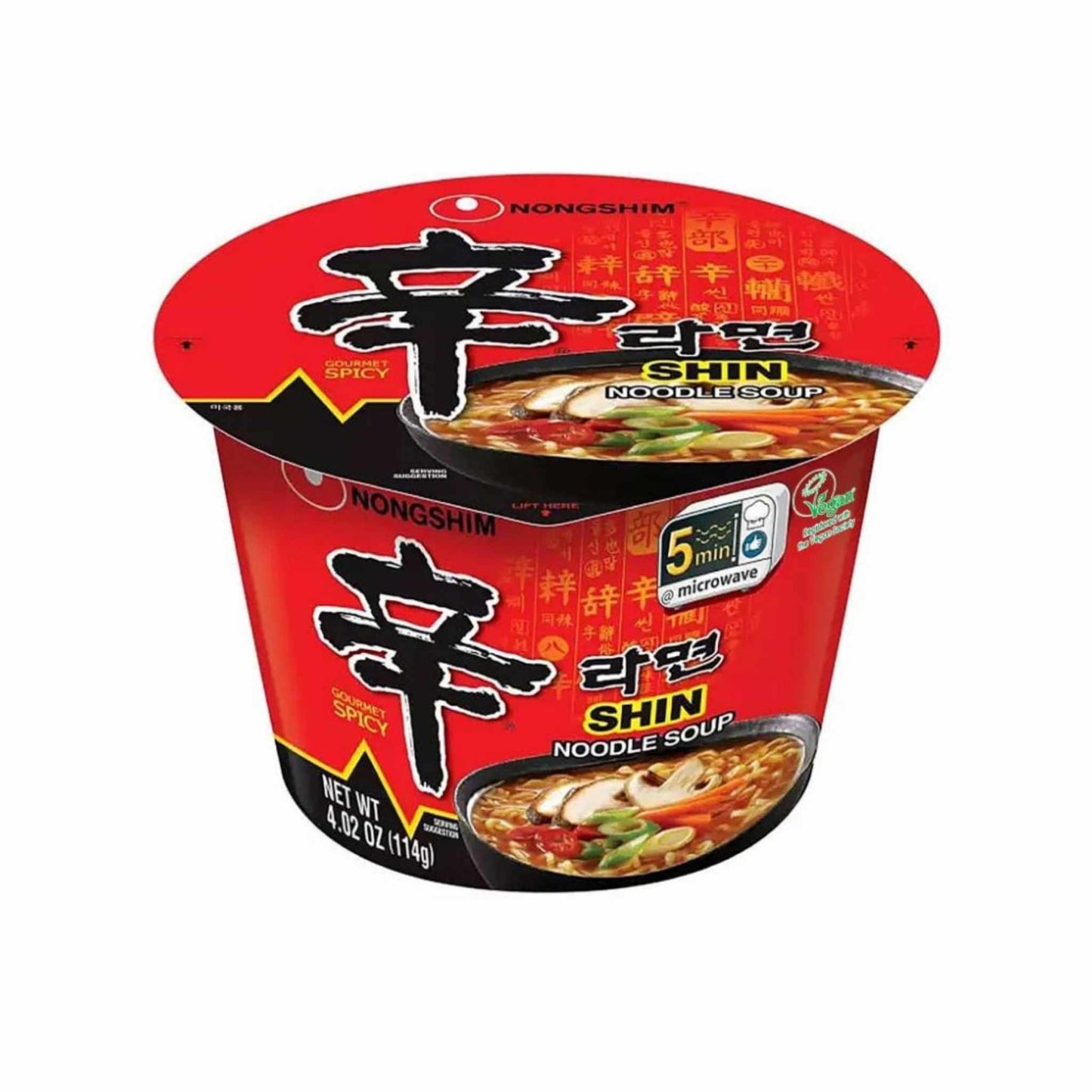 Nongshim Big Bowl Noodle (Shin) 114g