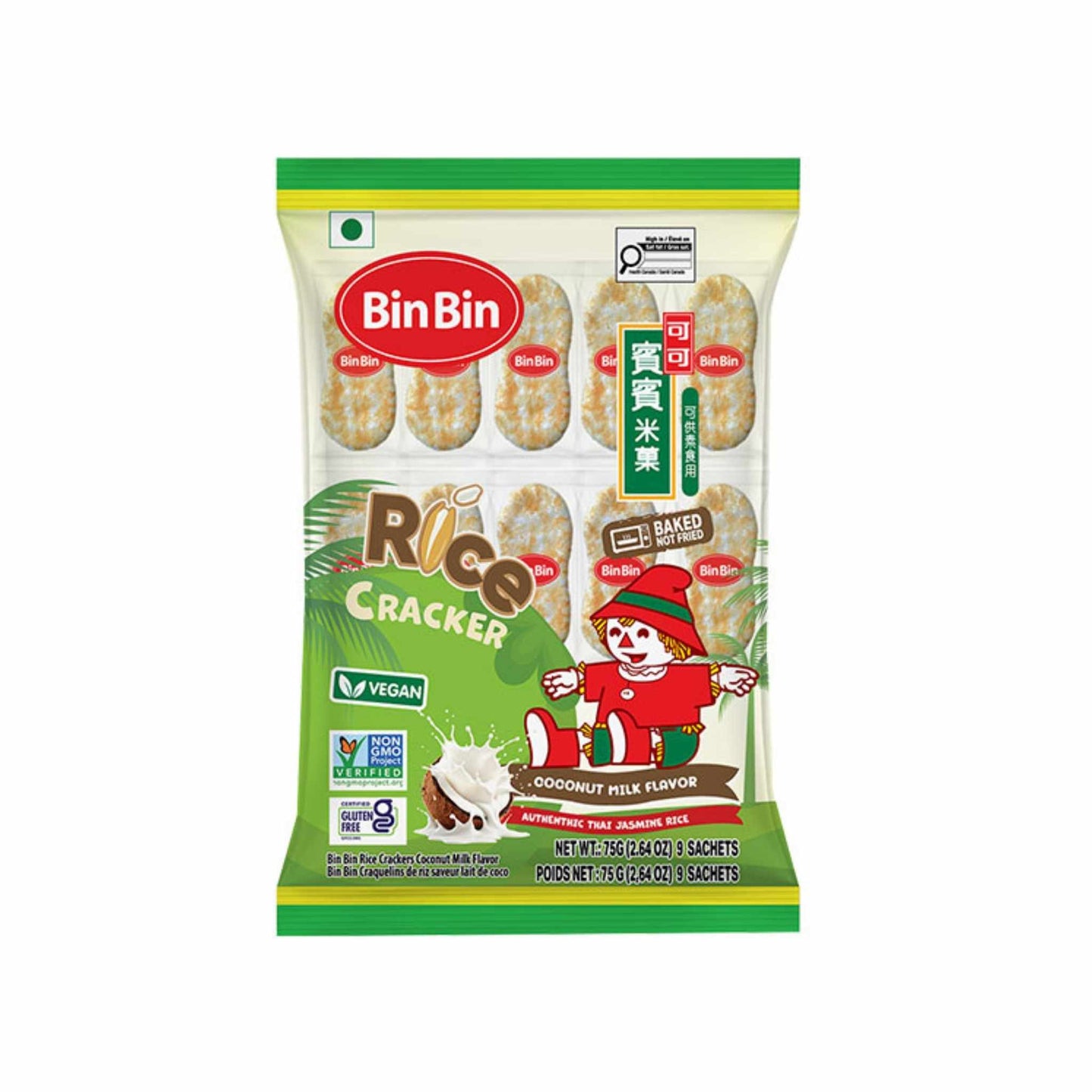 BINBIN RICE CRACKER-Coconut 75g