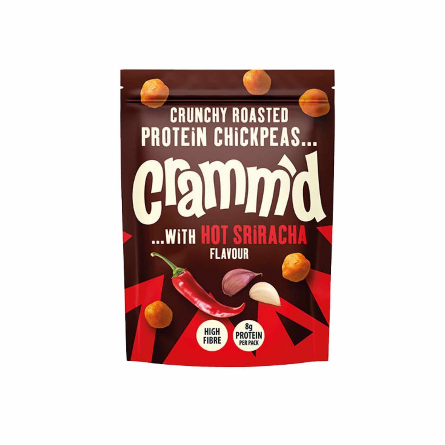 CRAMM'D Crunchy Roasted Protein Chickpeas - Sriracha flavour 50g