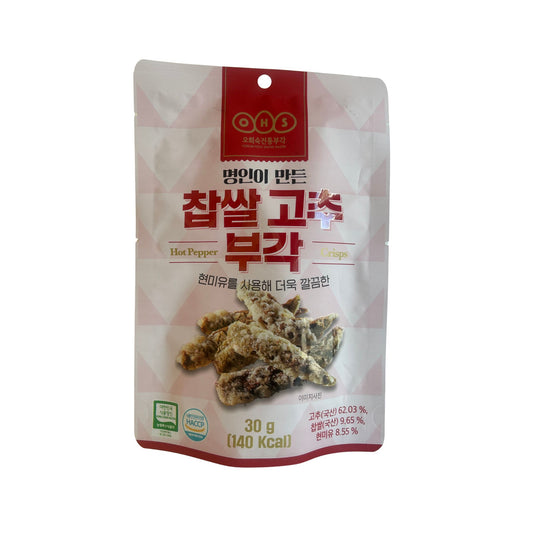 OHS Hot Pepper Crisps 30g Korean Food Grand Master