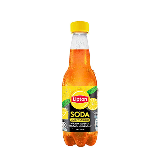 Lipton Soda Lemon Tea Flavour Zero Sugar Malaysian 400ml