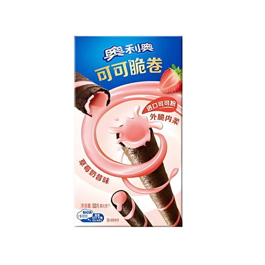 Oreo Cocoa Crisp Roll Strawberry Shake Flavour Chinese 50g