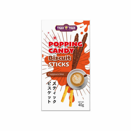 POPPING CANDY BISCUIT STICKS- CAPPUCINO 40g