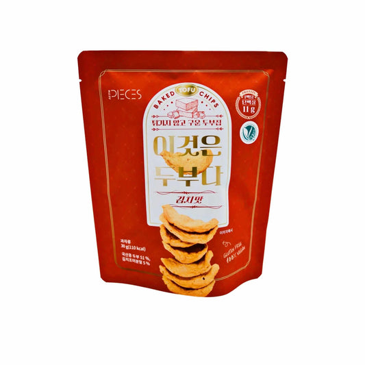 Pieces Baked tofu crisps-kimchi flavour 30g