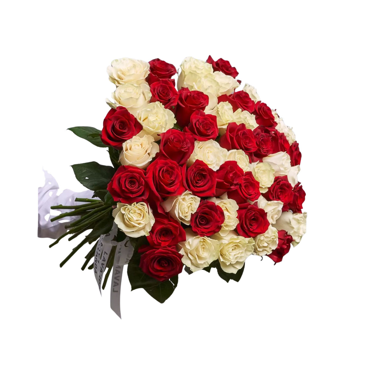 Crimson & Cream: Luxury Red & White Rose Treat Box