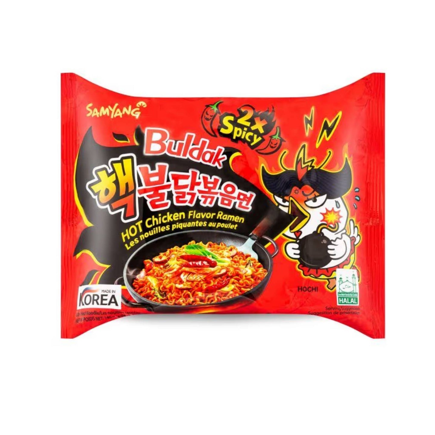 Samyang Buldak Hot Chicken Ramen 2X Spicy Flavour Korea -140g (SINGLE PACK)