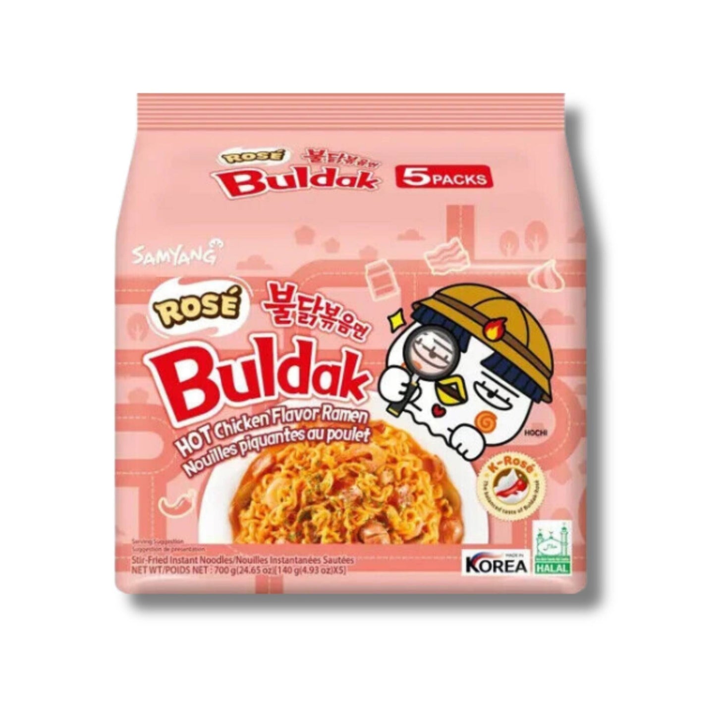 Samyang Buldak Hot Chicken Ramen Rose Flavour Korea- 140g (PACK OF 5)
