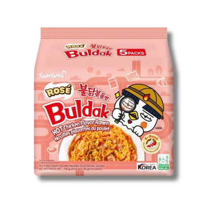 Samyang Buldak Hot Chicken Ramen Rose Flavour Korea- 140g (PACK OF 5)