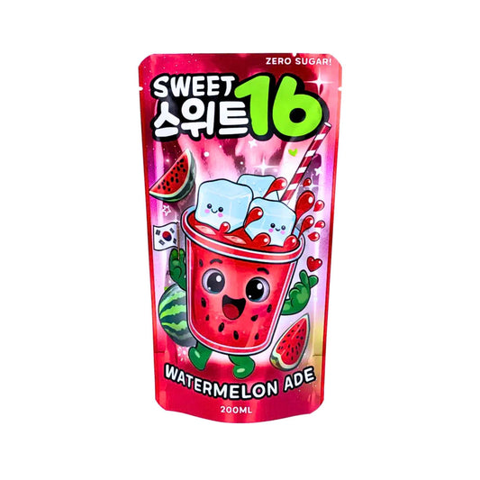 Sweet16 Ade Watermelon Zero Sugar Flavour Korean 200ml